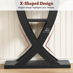 Slim Console Table for Hallway 3-Tier Half Moon