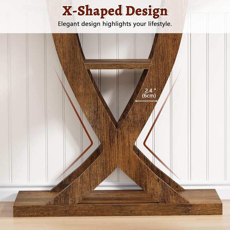 Slim Console Table for Hallway 3-Tier Half Moon