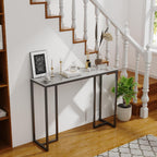 Slim Console Table Hallway Unit: Marble Top Consoles