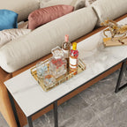 Slim Console Table Hallway Unit: Marble Top Consoles