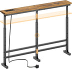 Slim Console Table Height-Adjustable Behind Sofa