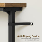 Slim Console Table Height-Adjustable Behind Sofa