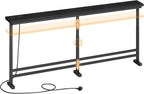Slim Console Table Height-Adjustable Behind Sofa