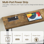 Slim Console Table Height-Adjustable Behind Sofa