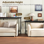 Slim Console Table Height-Adjustable Behind Sofa
