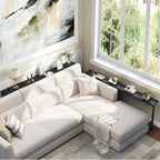 Slim Console Table Height-Adjustable Behind Sofa