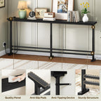 Slim Console Table Height-Adjustable Behind Sofa