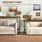 Slim Console Table Height-Adjustable Behind Sofa