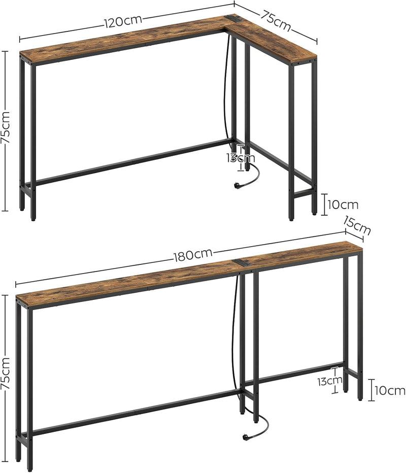 Slim Console Table Narrow Sofa