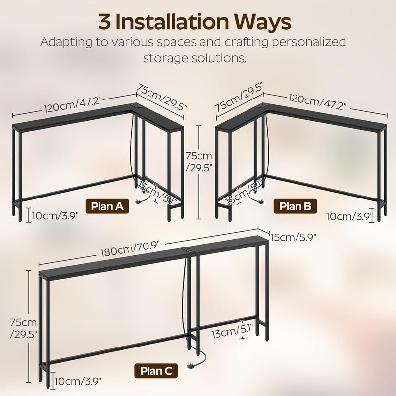 Slim Console Table Narrow Sofa