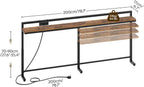 Slim Console Table with Adjustable Height