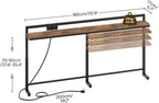 Slim Console Table with Adjustable Height