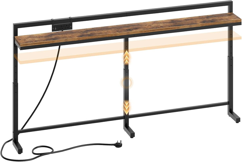 Slim Console Table with Adjustable Height