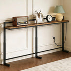 Slim Console Table with Adjustable Height