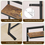 Slim Console Table with Adjustable Height