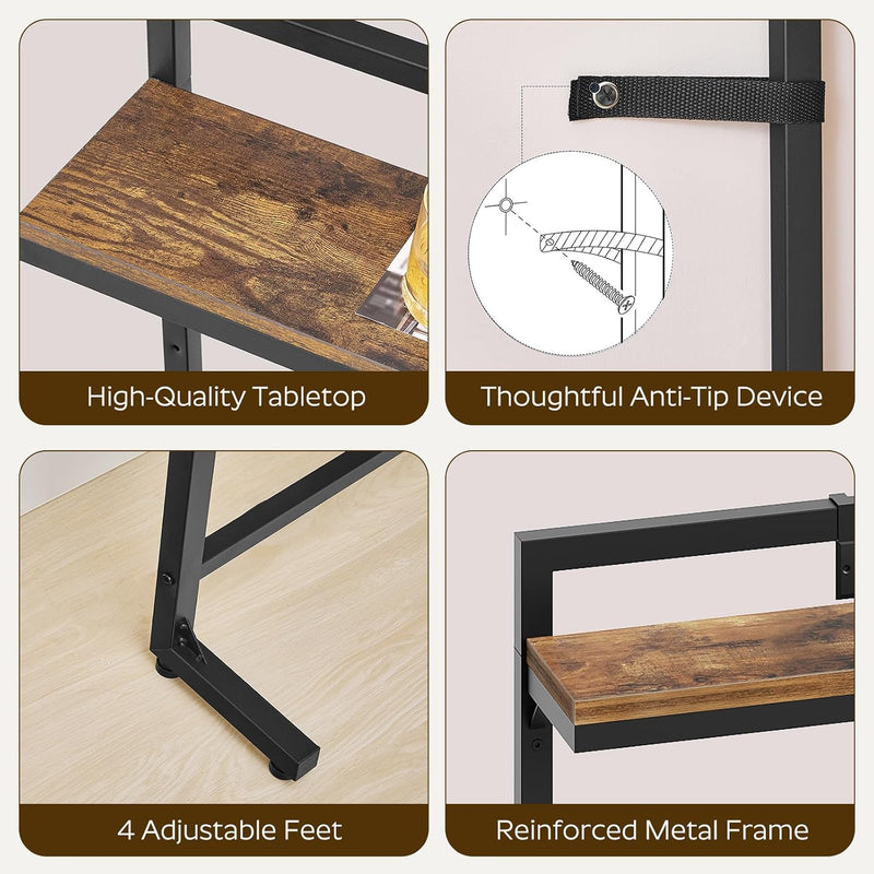 Slim Console Table with Adjustable Height