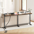 Slim Console Table with Adjustable Height