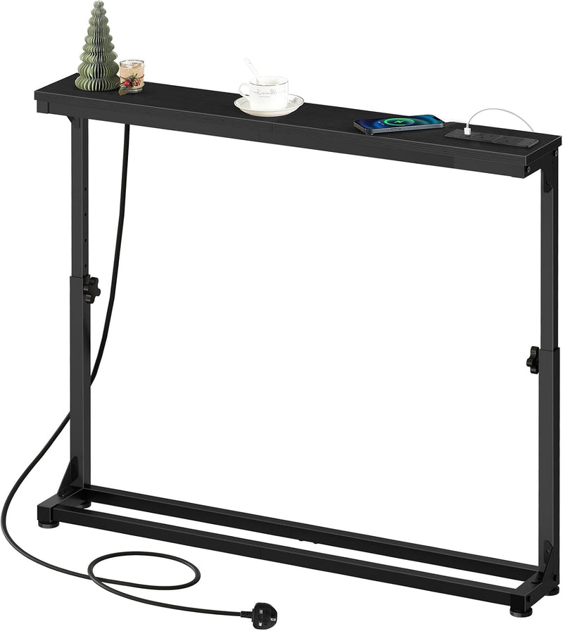 Slim Console Table with Adjustable Height Behind Sofe (Set of 2)