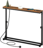 Slim Console Table with Adjustable Height Behind Sofe (Set of 2)