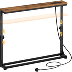 Slim Console Table with Adjustable Height Behind Sofe (Set of 2)