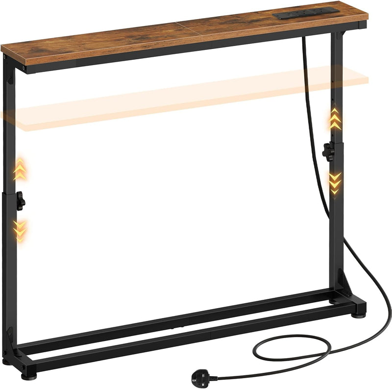 Slim Console Table with Adjustable Height Behind Sofe (Set of 2)