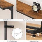 Slim Console Table with Adjustable Height Behind Sofe (Set of 2)