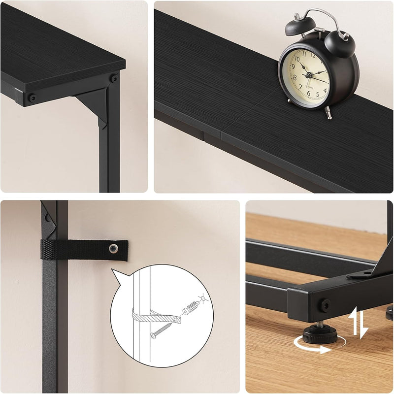 Slim Console Table with Adjustable Height Behind Sofe (Set of 2)