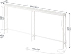 Slim Console Table with Charging Station
