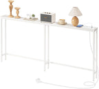Slim Console Table with Charging Station