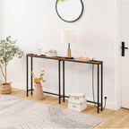 Slim Console Table with Charging Station