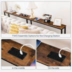 Slim Console Table with Charging Station