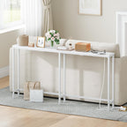 Slim Console Table with Charging Station