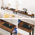 Slim Console Table with Charging Station