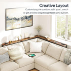 Slim Console Table with Charging Station