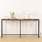 Slim Console Table with Charging Station 180CM