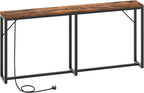 Slim Console Table with Charging Station 180CM