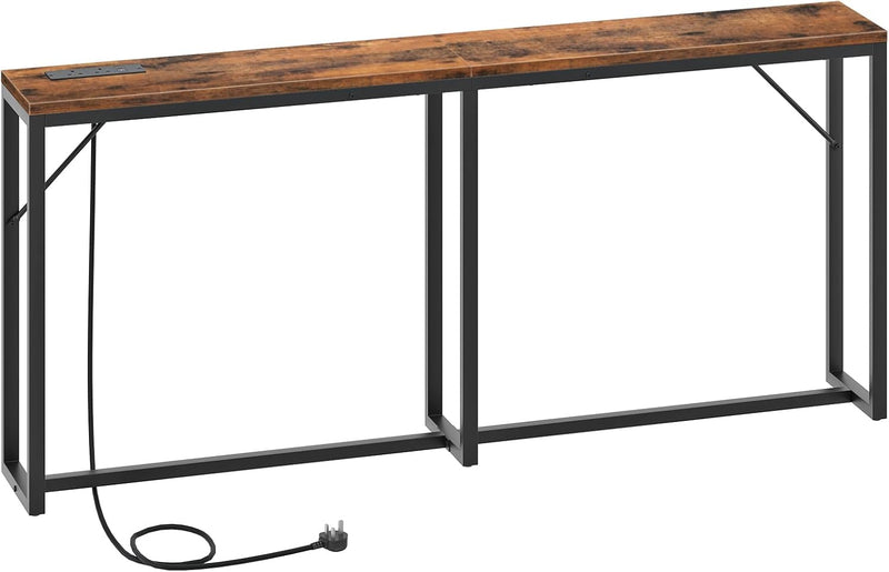 Slim Console Table with Charging Station 180CM
