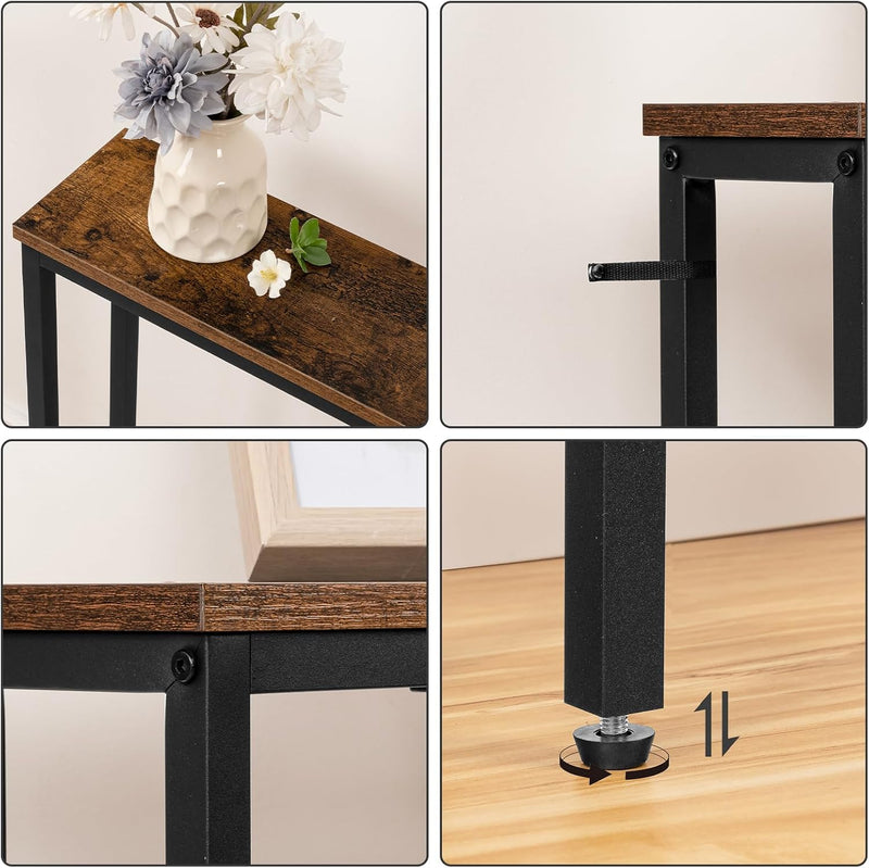 Slim Console Table with Charging Station