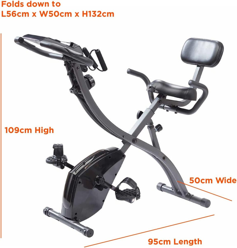 Slim Cycle 2-In-1 Stationary Flat Fold Exercise Bike