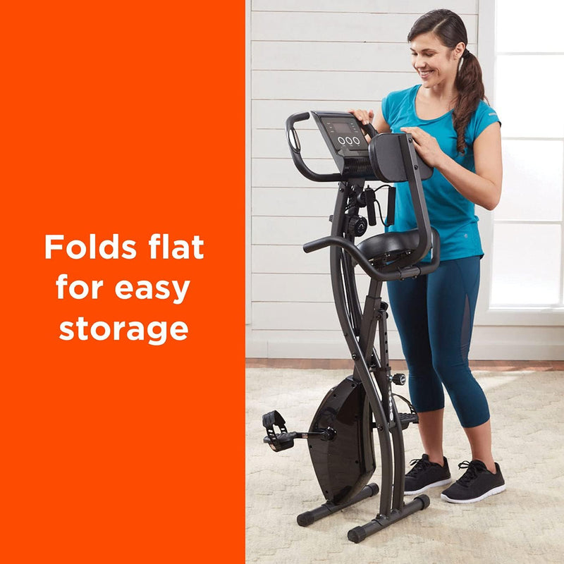Slim Cycle 2-In-1 Stationary Flat Fold Exercise Bike