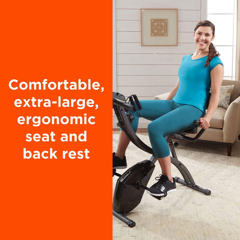 Slim Cycle 2-In-1 Stationary Flat Fold Exercise Bike