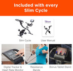 Slim Cycle 2-In-1 Stationary Flat Fold Exercise Bike