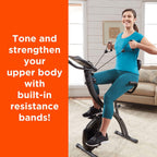 Slim Cycle 2-In-1 Stationary Flat Fold Exercise Bike