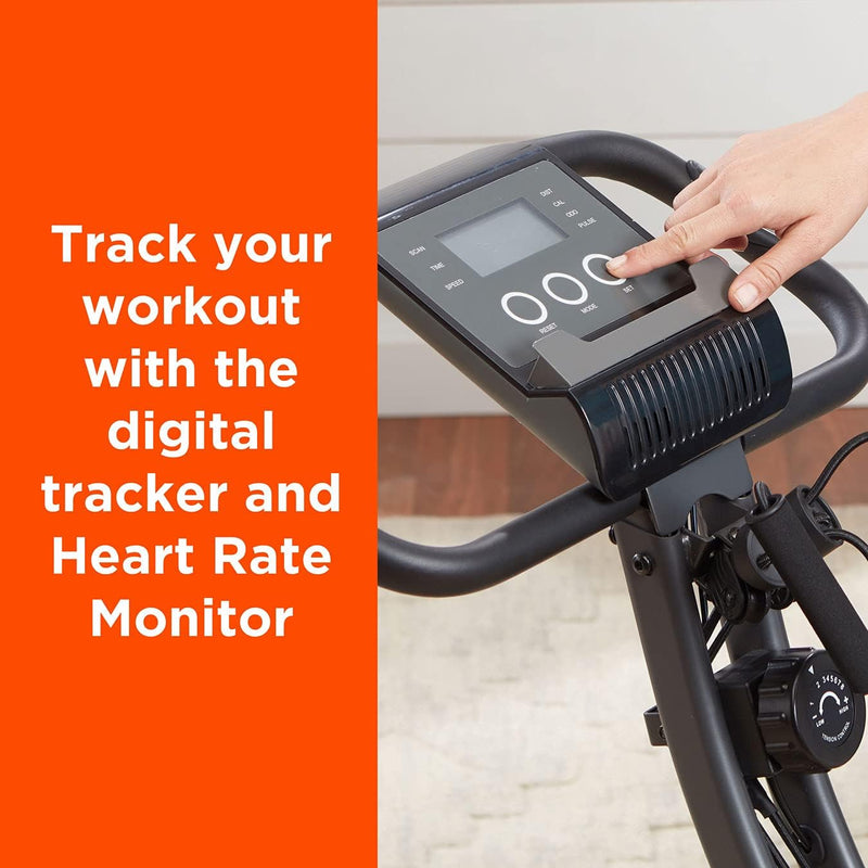 Slim Cycle 2-In-1 Stationary Flat Fold Exercise Bike
