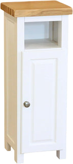 Slim Display Cabinet Snow Painted Storage Unit