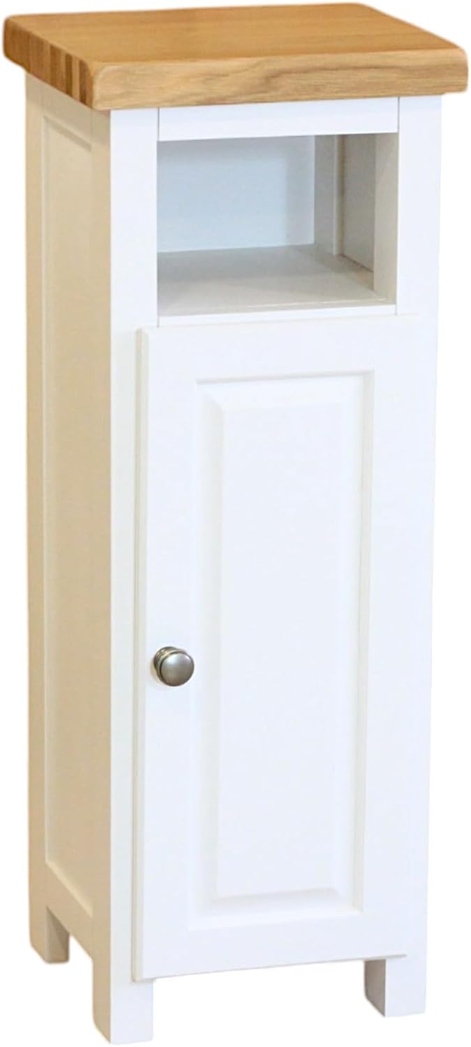 Slim Display Cabinet Snow Painted Storage Unit