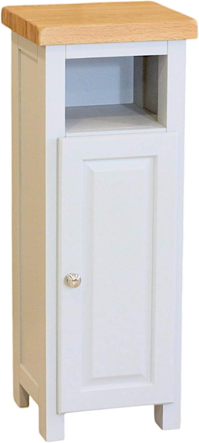 Slim Display Cabinet Snow Painted Storage Unit