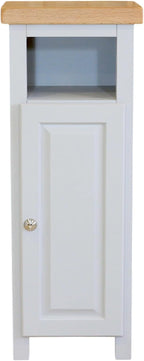 Slim Display Cabinet Snow Painted Storage Unit
