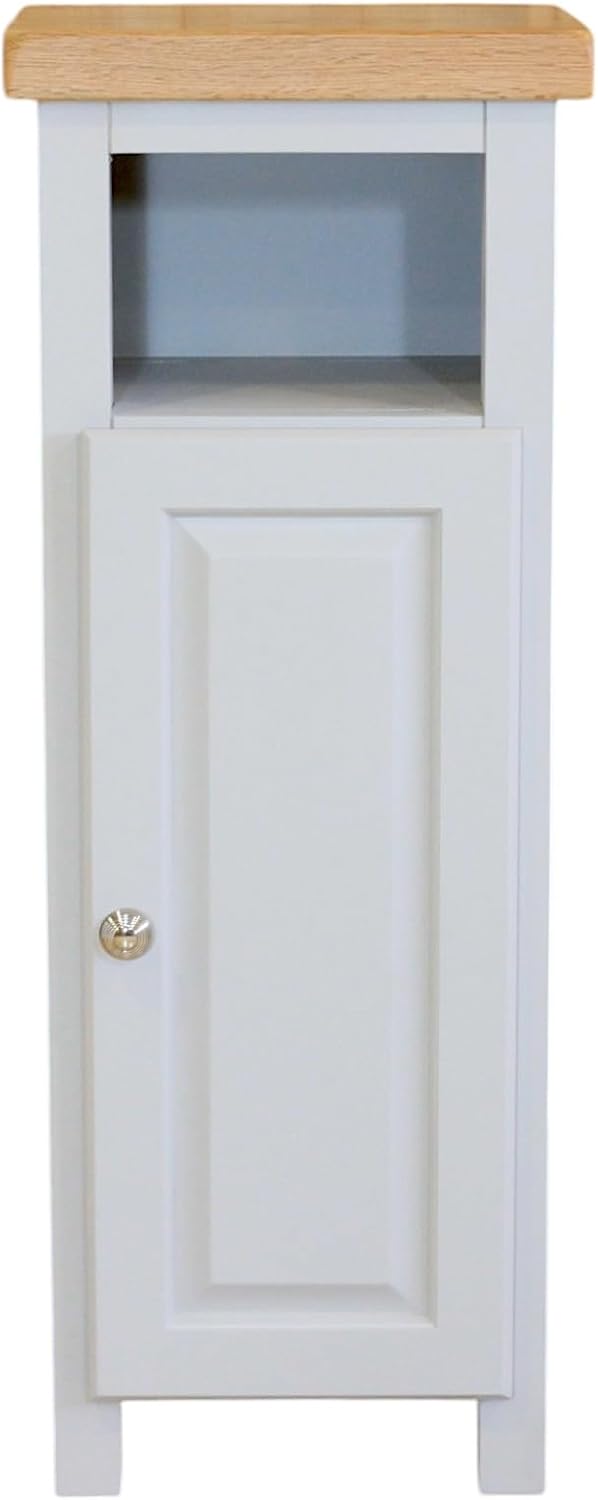 Slim Display Cabinet Snow Painted Storage Unit