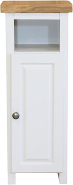 Slim Display Cabinet Snow Painted Storage Unit